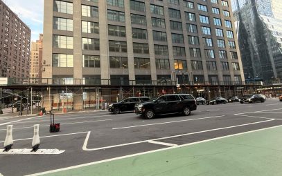 Sidewalk Shed Installation at 410 10th Ave, Manhattan