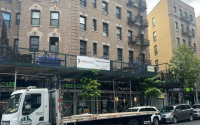Pipe scaffolding removal 566 west manhattan